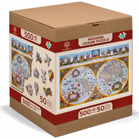WOODEN CITY Drevené puzzle Antická mapa Nova Terrarum 2v1, 505 dielikov EKO