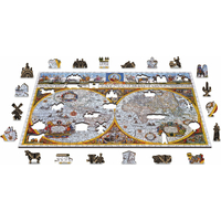 WOODEN CITY Drevené puzzle Antická mapa Nova Terrarum 2v1, 505 dielikov EKO