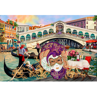 WOODEN CITY Drevené puzzle Benátsky karneval 2v1, 300 dielikov EKO