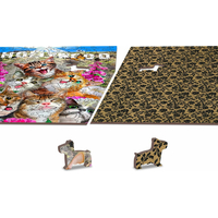 WOODEN CITY Drevené puzzle Mačiatka v Hollywoode 2v1, 75 dielikov EKO