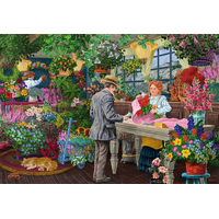 WOODEN CITY Drevené puzzle Kvetinárstvo 2v1, 400 dielikov EKO