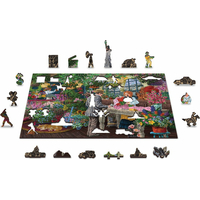 WOODEN CITY Drevené puzzle Kvetinárstvo 2v1, 400 dielikov EKO