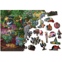 WOODEN CITY Drevené puzzle Kvetinárstvo 2v1, 400 dielikov EKO