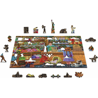 WOODEN CITY Drevené puzzle Sladké dobrodružstvo 2v1, 400 dielikov EKO