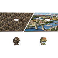 WOODEN CITY Drevené puzzle Svetové pamiatky 2v1, 75 dielikov EKO