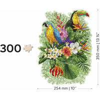 WOODEN CITY Drevené puzzle Tropické vtáky 300 dielikov EKO