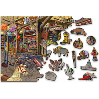WOODEN CITY Drevené puzzle V hračkárstve 2v1, 200 dielikov EKO