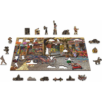 WOODEN CITY Drevené puzzle V hračkárstve 2v1, 400 dielikov EKO