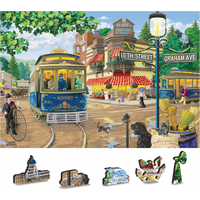 WOODEN CITY Drevené puzzle Viktoriánska ulica 2v1, 200 dielikov EKO