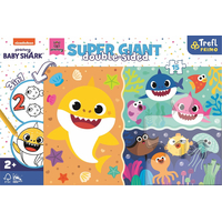 TREFL Obojstranné puzzle Baby Shark SUPER GIANT 15 dielikov