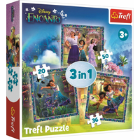 TREFL Puzzle Encanto: Postavy 3v1 (20,36,50 dielikov)