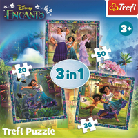 TREFL Puzzle Encanto: Postavy 3v1 (20,36,50 dielikov)