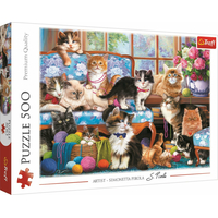 TREFL Puzzle Mačacia rodinka 500 dielikov