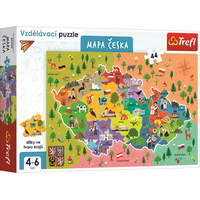 TREFL Puzzle Mapa Českej republiky 44 dielikov