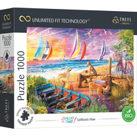 TREFL Puzzle UFT Vacay Time: Výhľad na plachetnice 1000 dielikov