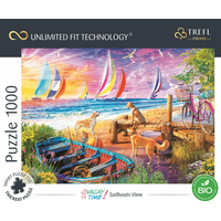 TREFL Puzzle UFT Vacay Time: Výhľad na plachetnice 1000 dielikov