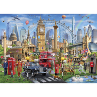 GIBSONS Puzzle Volanie Londýna 1000 dielikov