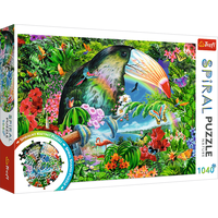 TREFL Spiral puzzle Tropické zvieratá 1040 dielikov
