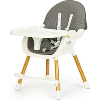 ECOTOYS Jedálenská stolička 2v1 Šedá