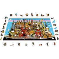 WOODEN CITY Drevené puzzle Hudobný hrad 2v1, 1010 dielikov EKO