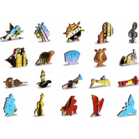 WOODEN CITY Drevené puzzle Hudobný hrad 2v1, 1010 dielikov EKO