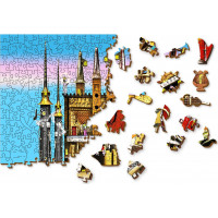 WOODEN CITY Drevené puzzle Hudobný hrad 2v1, 1010 dielikov EKO