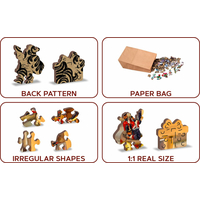 WOODEN CITY Drevené puzzle Santova dielňa 2v1, 1010 dielikov EKO