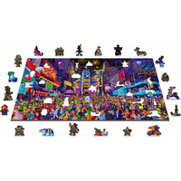 WOODEN CITY Drevené puzzle Silvester 2v1, 505 dielikov EKO