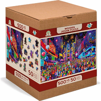 WOODEN CITY Drevené puzzle Silvester 2v1, 505 dielikov EKO