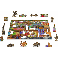 WOODEN CITY Drevené puzzle Sladké dobrodružstvo 2v1, 200 dielikov EKO