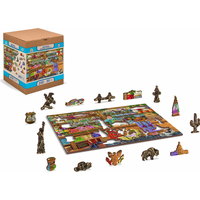 WOODEN CITY Drevené puzzle Sladké dobrodružstvo 2v1, 200 dielikov EKO