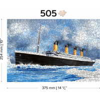 WOODEN CITY Drevené puzzle Titanic 2v1, 505 dielikov EKO