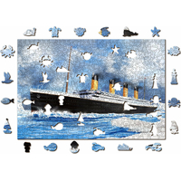 WOODEN CITY Drevené puzzle Titanic 2v1, 505 dielikov EKO WOODEN CITY Drevené puzzle Titanic 2v1, 505 dielikov EKO