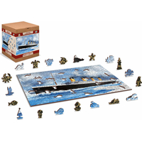 WOODEN CITY Drevené puzzle Titanic 2v1, 505 dielikov EKO