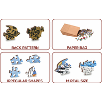 WOODEN CITY Drevené puzzle Titanic 2v1, 505 dielikov EKO