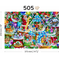 WOODEN CITY Drevené puzzle Vianočné snežítka 2v1, 505 dielikov EKO