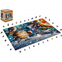 WOODEN CITY Drevené puzzle Vesmírna Odyssea 2v1, 2000 dielikov EKO