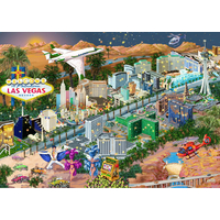WOODEN CITY Drevené puzzle Vitajte v Las Vegas 2v1, 505 dielikov EKO