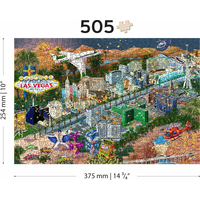 WOODEN CITY Drevené puzzle Vitajte v Las Vegas 2v1, 505 dielikov EKO