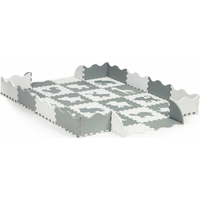 ECOTOYS Penové puzzle Zvieratá šedá-biela SX s okrajmi