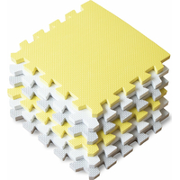 Kinderkraft Penový koberec Luno Žlto-sivý 30ks (29,5x29,5)