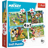 TREFL Puzzle Mickey Mouse: Krásny deň 4v1 (35,48,54,70 dielikov)