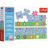 TREFL Vzdelávacie puzzle Čísla Prasiatko Peppa 20 dielikov