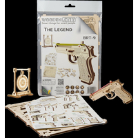 WOODEN CITY 3D puzzle Pištoľ Legend BRT-9, 31 dielov