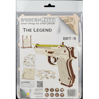 WOODEN CITY 3D puzzle Pištoľ Legend BRT-9, 31 dielov