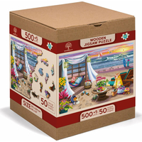 WOODEN CITY Drevené puzzle Letný čas 2v1, 505 dielikov EKO