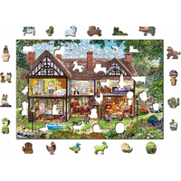 WOODEN CITY Drevené puzzle Dom na letnú sezónu 2v1, 505 dielikov EKO
