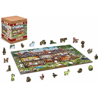 WOODEN CITY Drevené puzzle Dom na letnú sezónu 2v1, 505 dielikov EKO