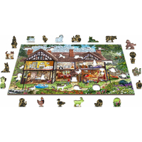 WOODEN CITY Drevené puzzle Dom na letnú sezónu 2v1, 505 dielikov EKO