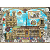 WOODEN CITY Drevené puzzle Katedrála Notre-Dame 2v1, 1010 dielikov EKO